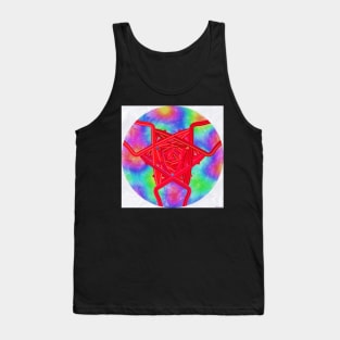 Geometric Rose, Digital Psychedelic Art Tank Top